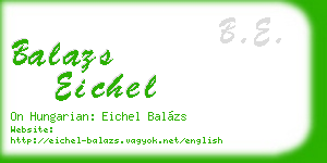 balazs eichel business card